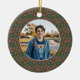 6-7 Meme One Photo Christmas Doodles Julgransprydnad Keramik