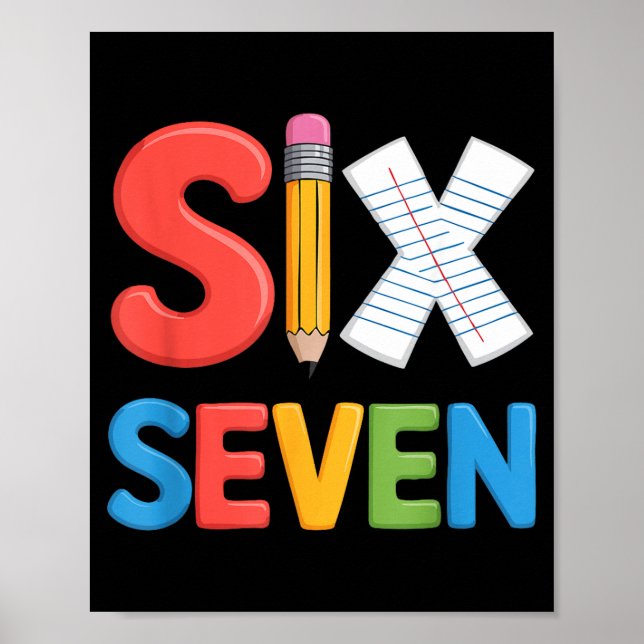 6 7 Meme School Teacher Boys Girls Viral Trend Out Poster (Framsidan)