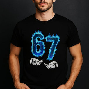 6 7 Meme Sex Sju 67 Händer Meme Roligt T Shirt