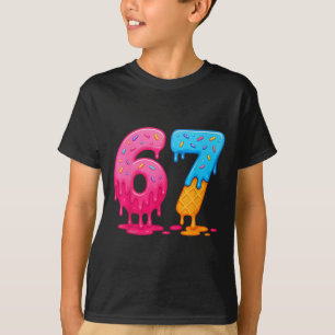 6 7 Meme Sex Sju Glass Drip  T Shirt