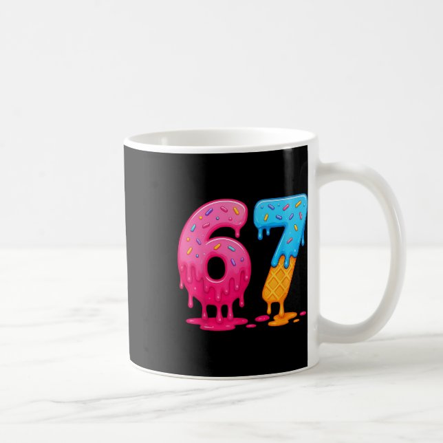 6 7 Meme Sex Sju Glass Dropp  Kaffemugg (Höger)