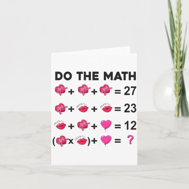 6 7 Meme Six Seven Do The Math Teacher Valentines  Kort (Framsida)