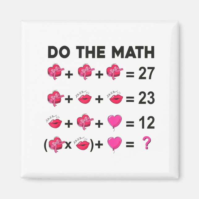 6 7 Meme Six Seven Do The Math Teacher Valentines  Magnet (Framsidan)