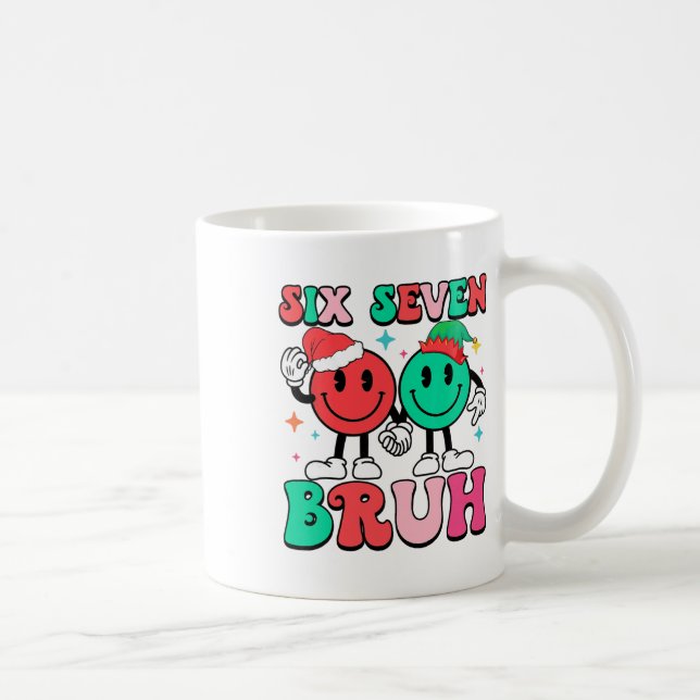 6 7 Meme Six Seven Xmas Rolig 67 Jul Pojkar Gi Kaffemugg (Höger)