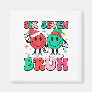 6 7 Meme Six Seven Xmas Rolig 67 Jul Pojkar Gi Magnet
