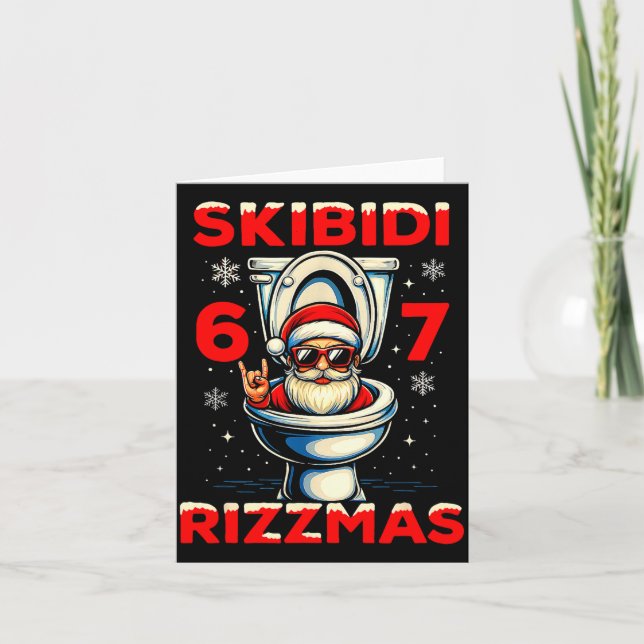 6-7 Meme Slang Christmas Nice Naughty 67 Funny  Kort (Framsida)