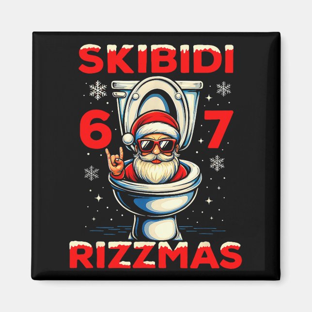 6-7 Meme Slang Christmas Nice Naughty 67 Funny  Magnet (Framsidan)