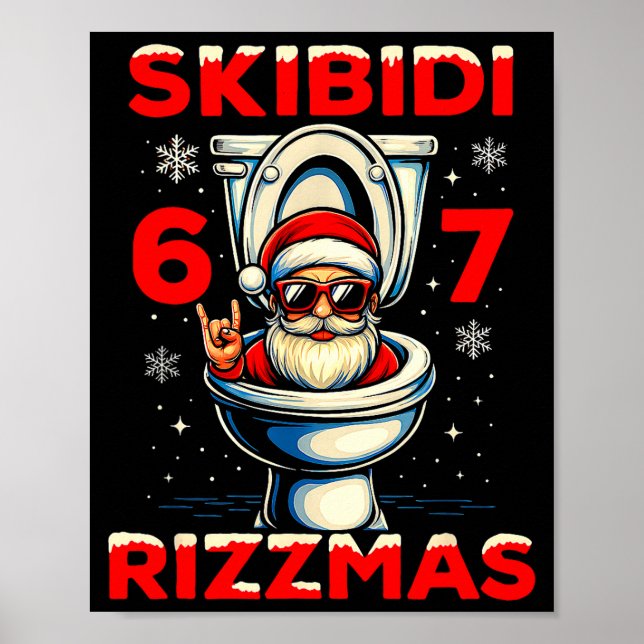 6-7 Meme Slang Christmas Nice Naughty 67 Funny  Poster (Framsidan)