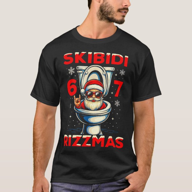 6-7 Meme Slang Christmas Nice Naughty 67 Funny  T Shirt (Framsida)
