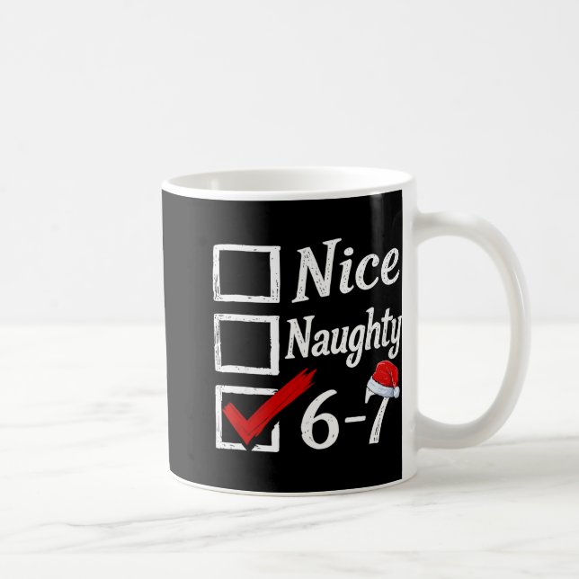 6-7 Meme Snäll Elak 67 Jul Hjärnrot Rolig Kaffemugg (Höger)