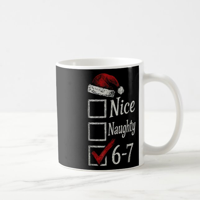 6-7 Meme Snäll Elak 67 Jul Hjärnrot Rolig Kaffemugg (Höger)
