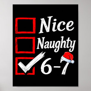 6-7 Meme Snäll Elak 67 Jul Hjärnrot Rolig Poster