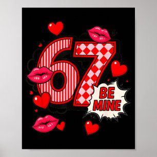 6 7 Min Valentinsdag T-shirt Söt Sex Sju M Poster