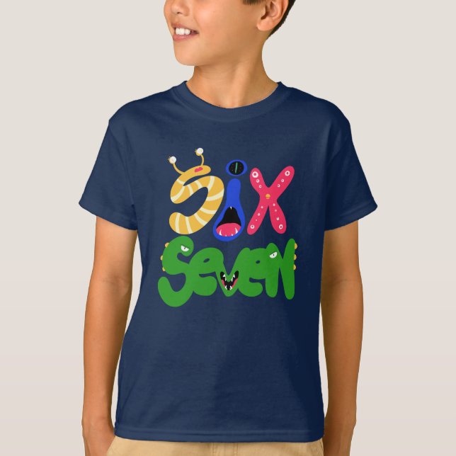 6 7 Monster T Shirt (Framsida)