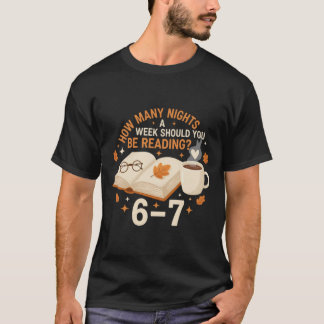 6–7 Natters Läsning – Mysig Bokälskare T-Shirt