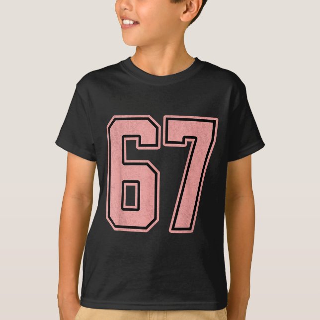 6 7 Number 67 Baseball Funny Meme Tee For Women  (Framsida)