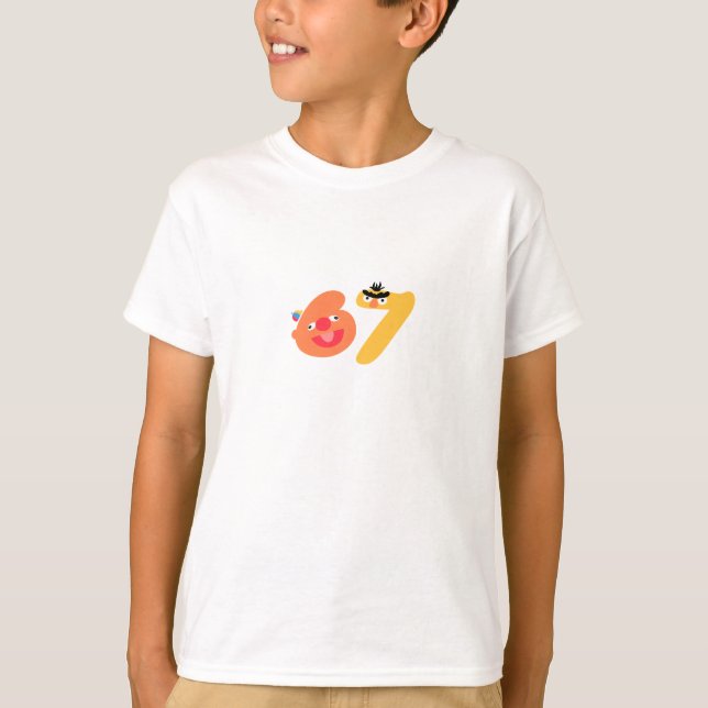 6-7 nummer muppeter t shirt (Framsida)
