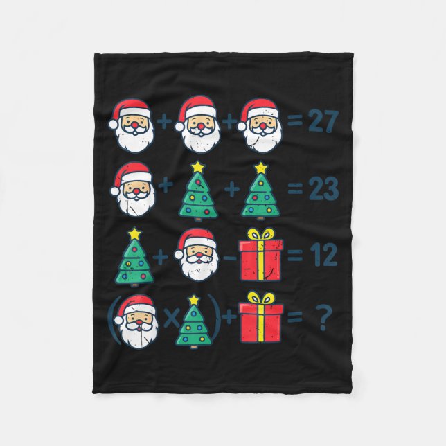 6 7 Order Operation Christmas Math Professor Costu Fleecefilt (Framsidan)