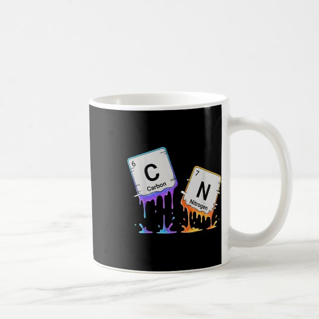 6 7 Periodic Table Meme Science Chemistry Nerd Hum Kaffemugg (Höger)