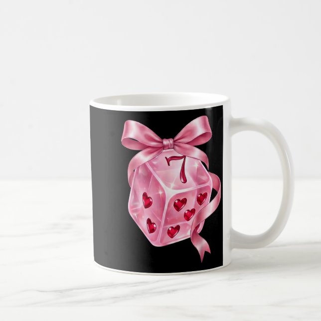 6 7 Preppy Valentine Y2k Funny Coquette Nk Dice Bo Kaffemugg (Höger)