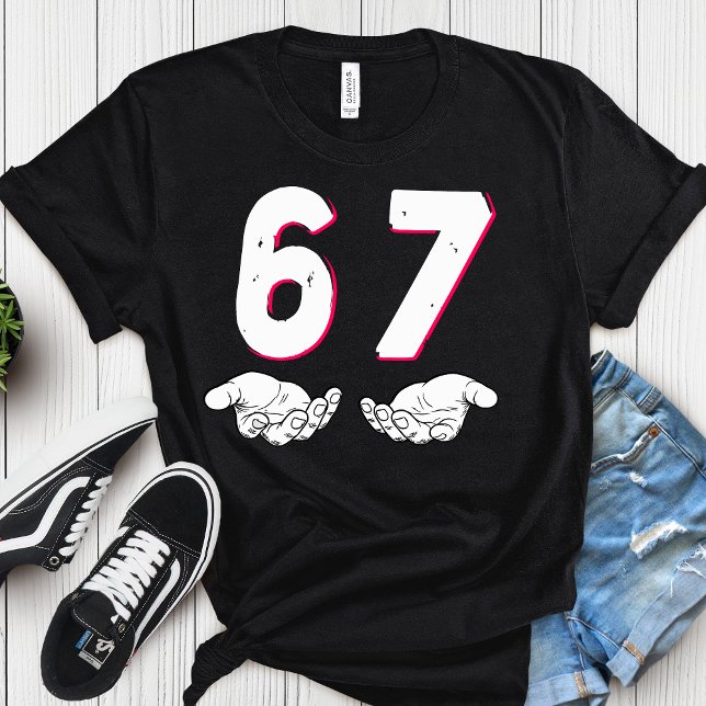 6 7 rolig, Six Seven Meme Trendigt  T Shirt (Skapare uppladdad)