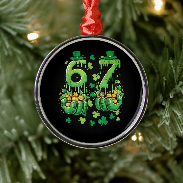 6 7 Saint Patrick's Day Julgransprydnad Metall (Träd)
