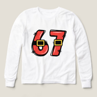 6 7 Santa Bälte Jul T Shirt