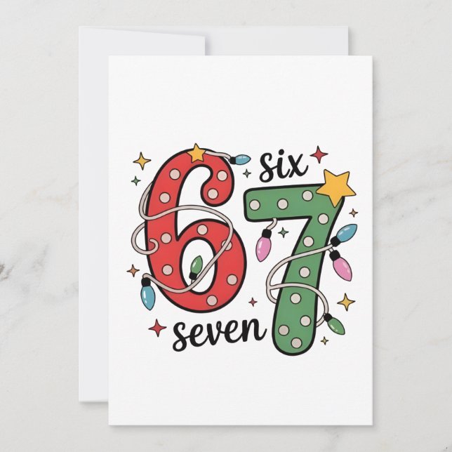 6 7 Sex Sju Hand Gen Z Alpha Meme Slang Jul  Tack Kort (Framsida)