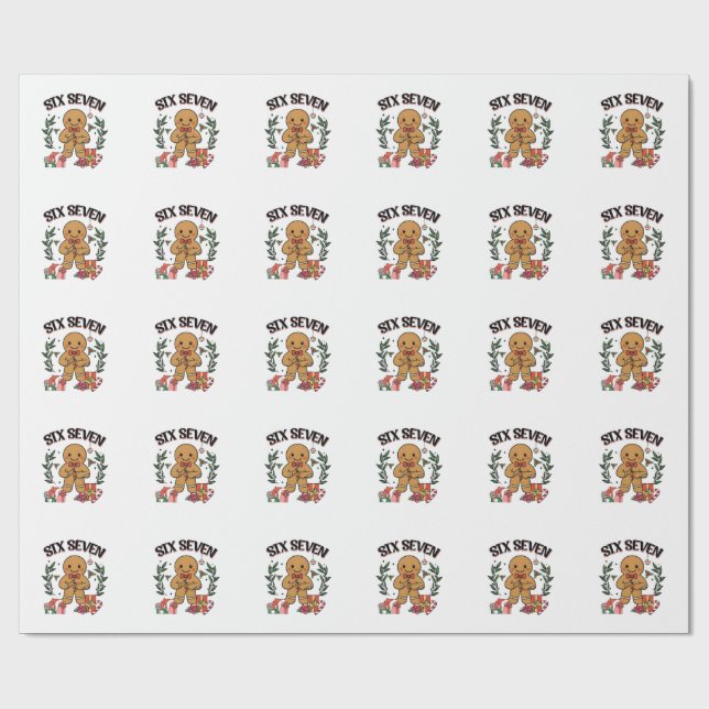 6 7 Six Seven Hand Gen Z Alpha Gingerbread Meme  Presentpapper (Platt)