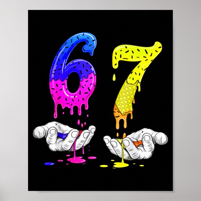 6 7 Six Seven Meme 67  Poster (Framsidan)