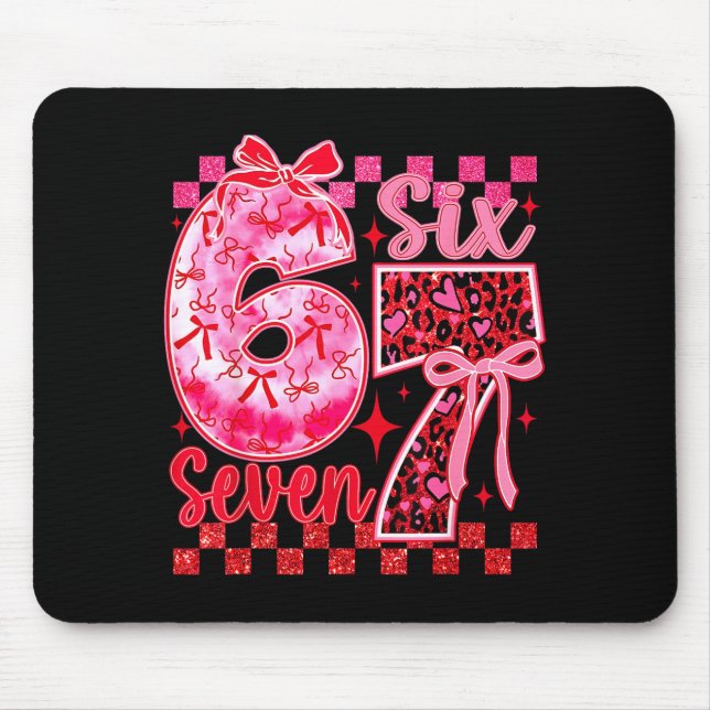 6 7 Six Seven Meme Coquette Bow Leopard Hjärtat Al Musmatta (Framsidan)