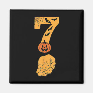 6 7 Six Seven Meme Med Hand Spindelnät Halloween Magnet