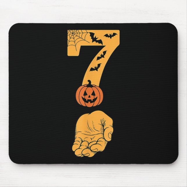 6 7 Six Seven Meme Med Hand Spindelnät Halloween  Musmatta (Framsidan)