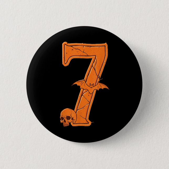 6 7 Six Seven Meme Par Halloween Kostym Knapp (Framsida)