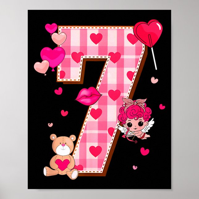 6 7 Six Seven Meme Slag Gen Alpha Valentine Matchi Poster (Framsidan)