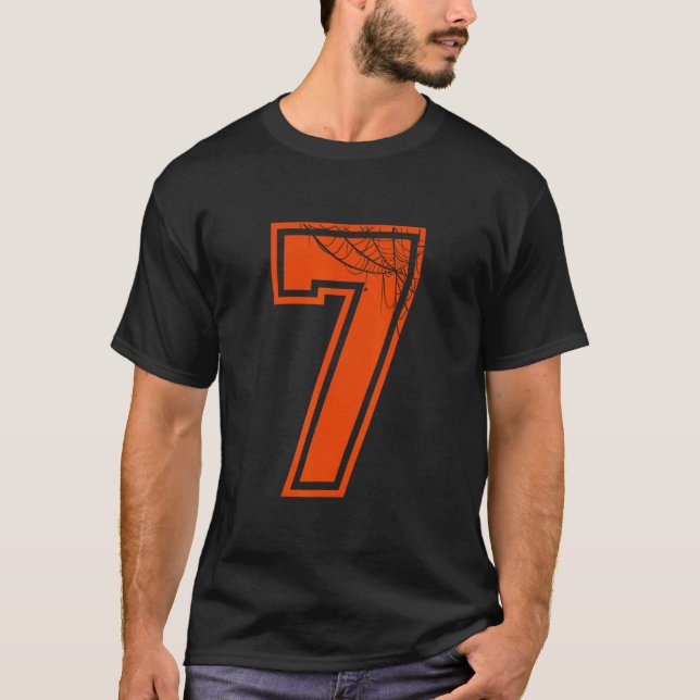 6 7 Spindelnät Funny Halloween Costume Tee (Framsida)