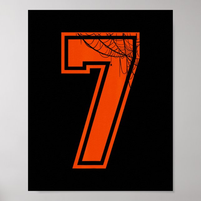 6 7 Spindelnät Funny Halloween Costume Tee Poster (Framsidan)