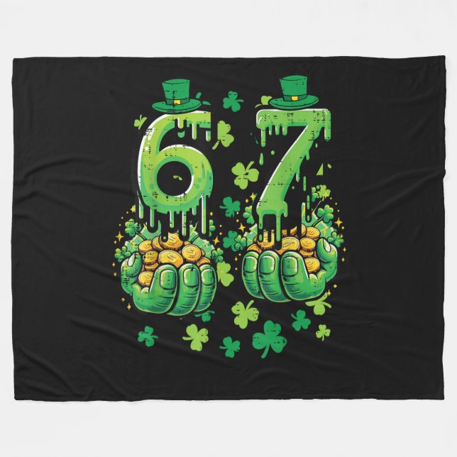 6 7 St Patricks Day Fleecefilt (Framsidan (Horisontell))