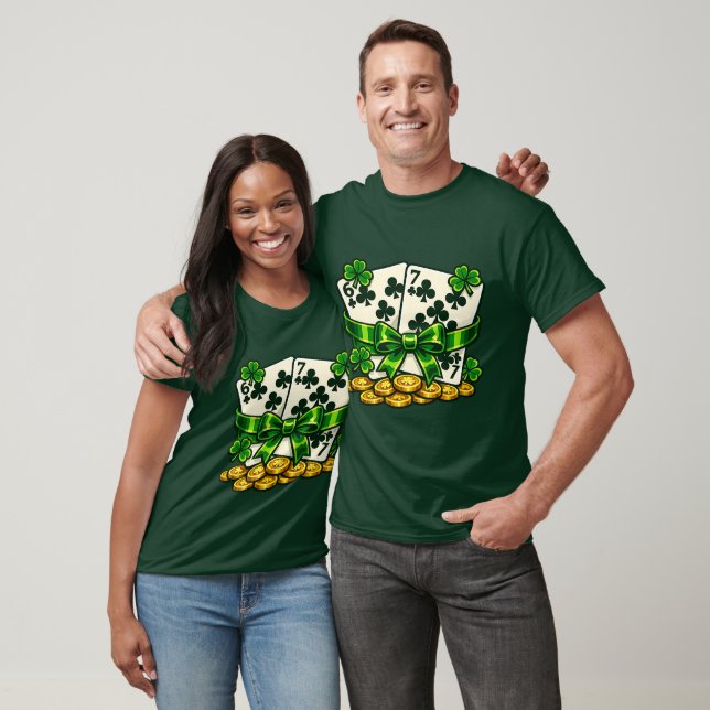 6 7 St Patricks Day Shamrock Spelkort Lucky T Shirt (Unisex)