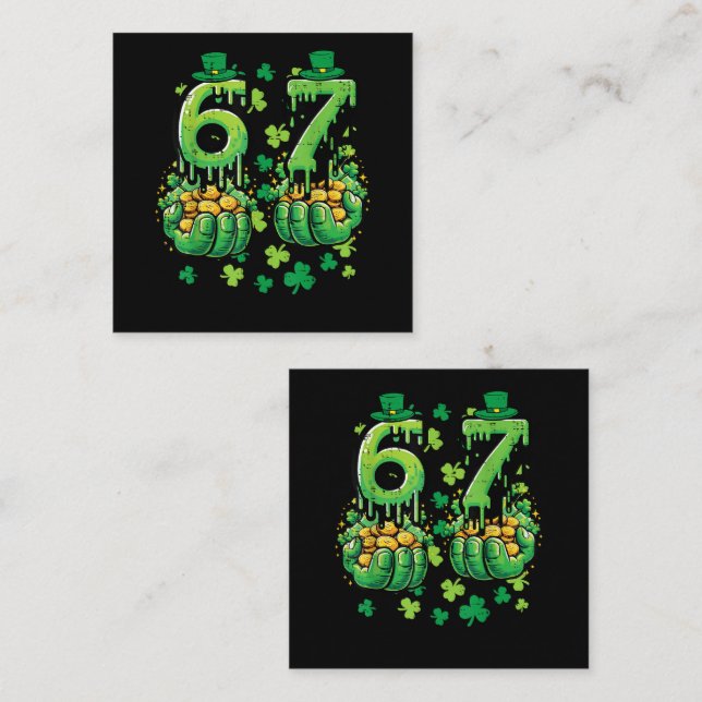 6 7 St Patricks Day Tilläggskort (Fram/baksida)