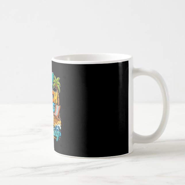 6 7 stranddagar och räkna med rolig strand sommar kaffemugg (Höger)