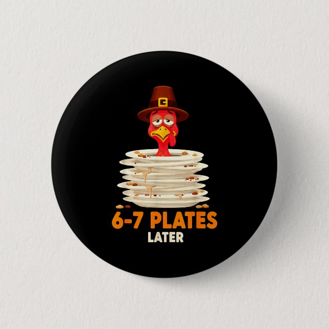 6-7 Tallrikar Senare 67 Meme Thanksgiving Turkey D Knapp (Framsida)