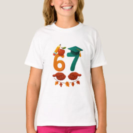 6 7 tillbaka till skolpresent för studenter t shirt