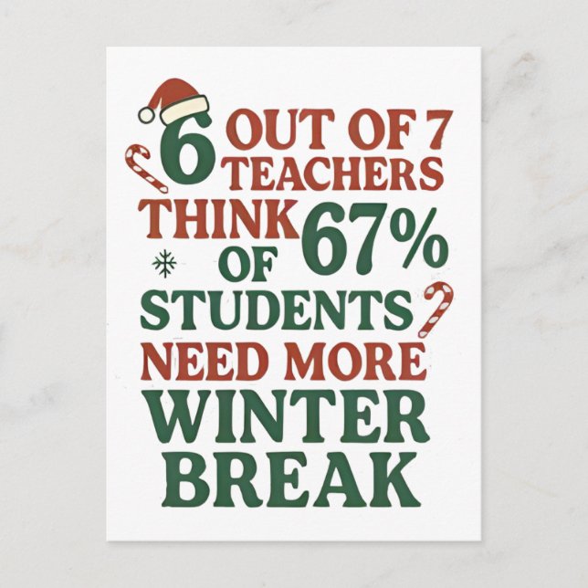 6 7 Tomte Sex Sju 67 Tomte Gen Alpha  Inbjudan Vykort (Framsida)