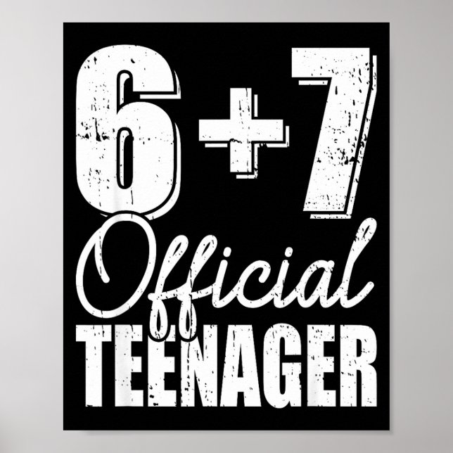 6 + 7 tonåring 13-årsdag  poster (Framsidan)