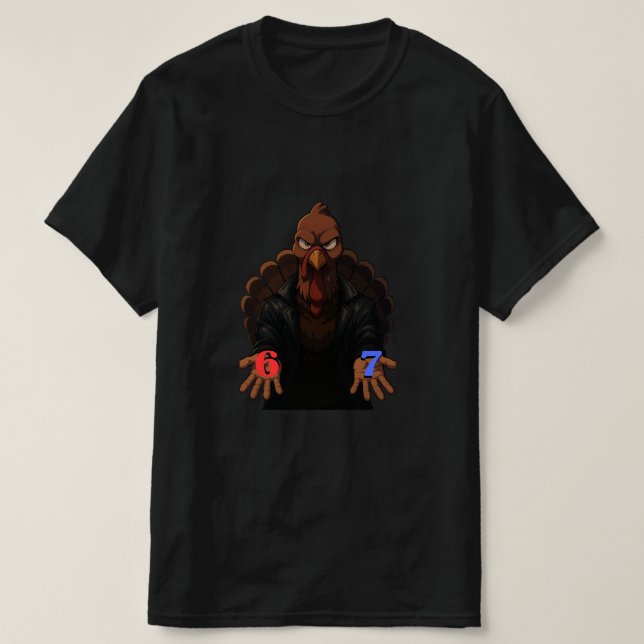  6 7 Turkey Meme — Funny Thanksgiving vs xmas T Shirt (Design framsida)