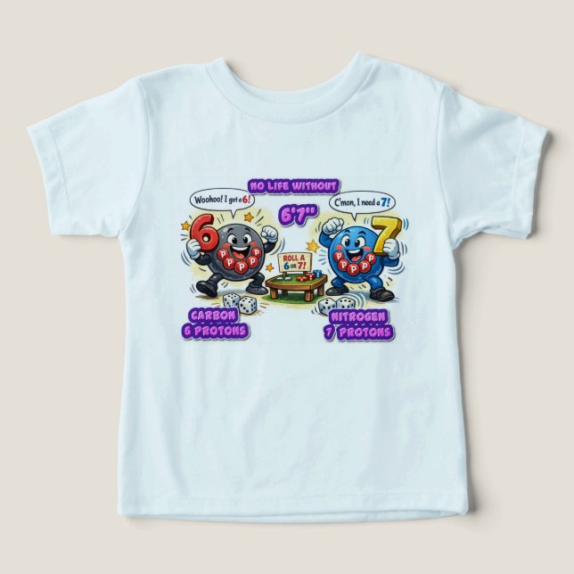 6’7” Viktiga för överlevnad Kemiska element T Shirt (Design Framsida)