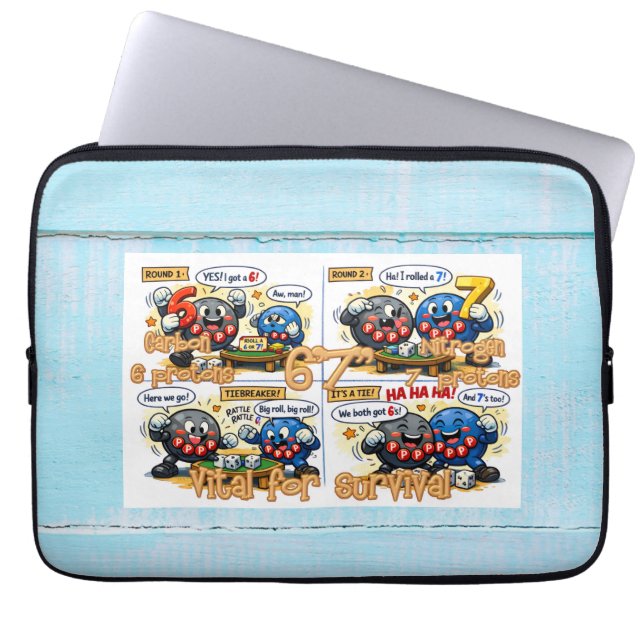 6’7” Vital for Survival Chemistry Elements   Laptop Fodral (Framsidan)