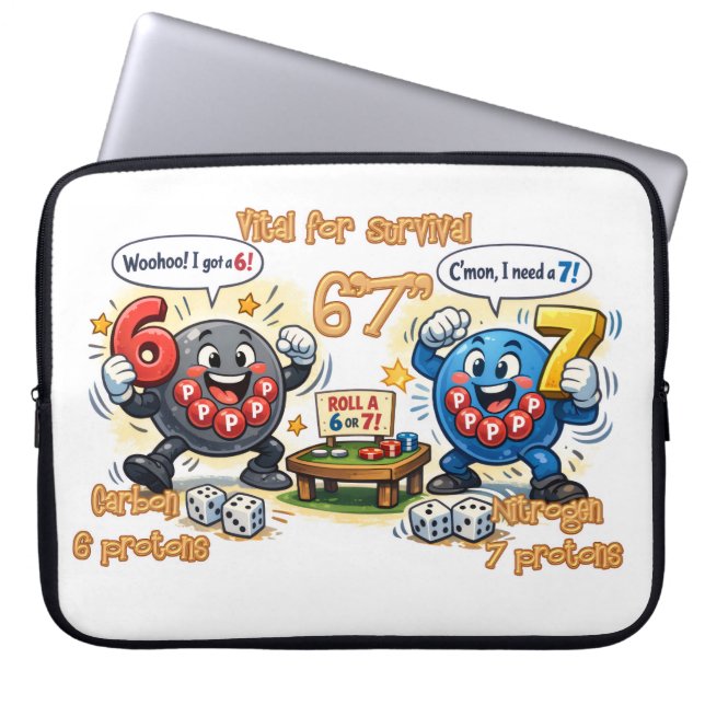 6’7” Vital for Survival Chemistry Elements   Laptop Fodral (Framsidan)