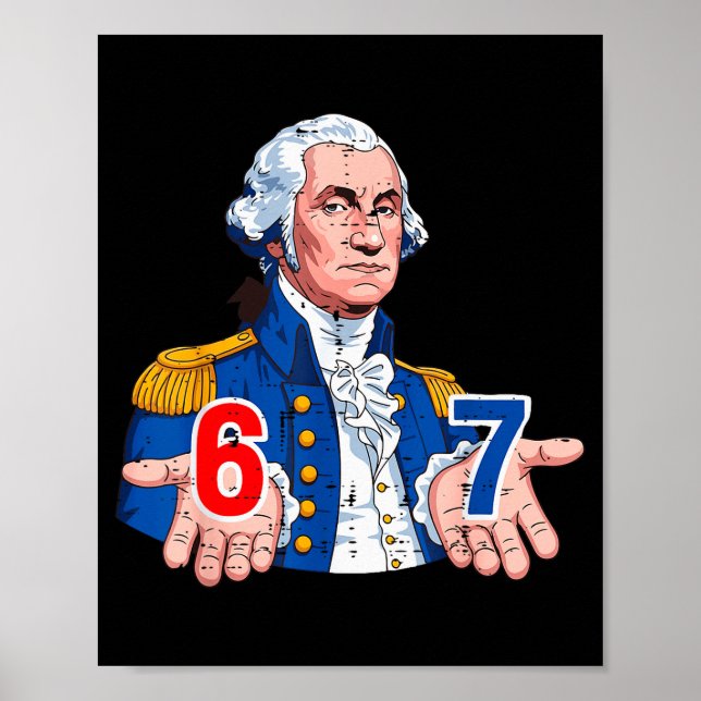 6 7 Washington Funny 67 Costume Meme Six Seven Kid Poster (Framsidan)
